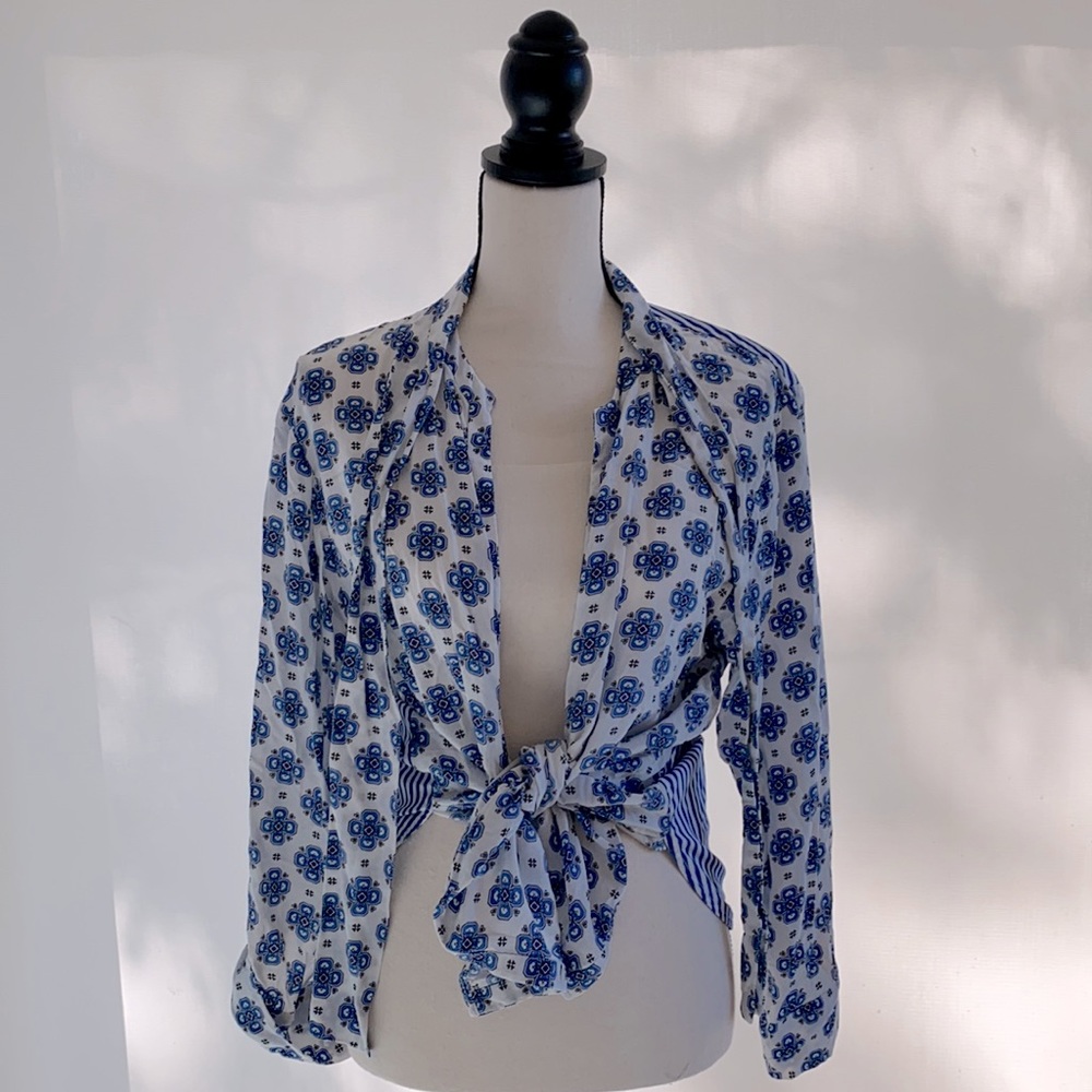 Sandro contrasting print shirt